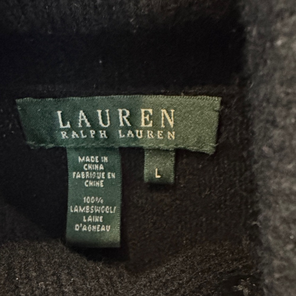 Ralph Lauren Black Turtleneck Sweater with Leather Buckles - Picture 7 of 9